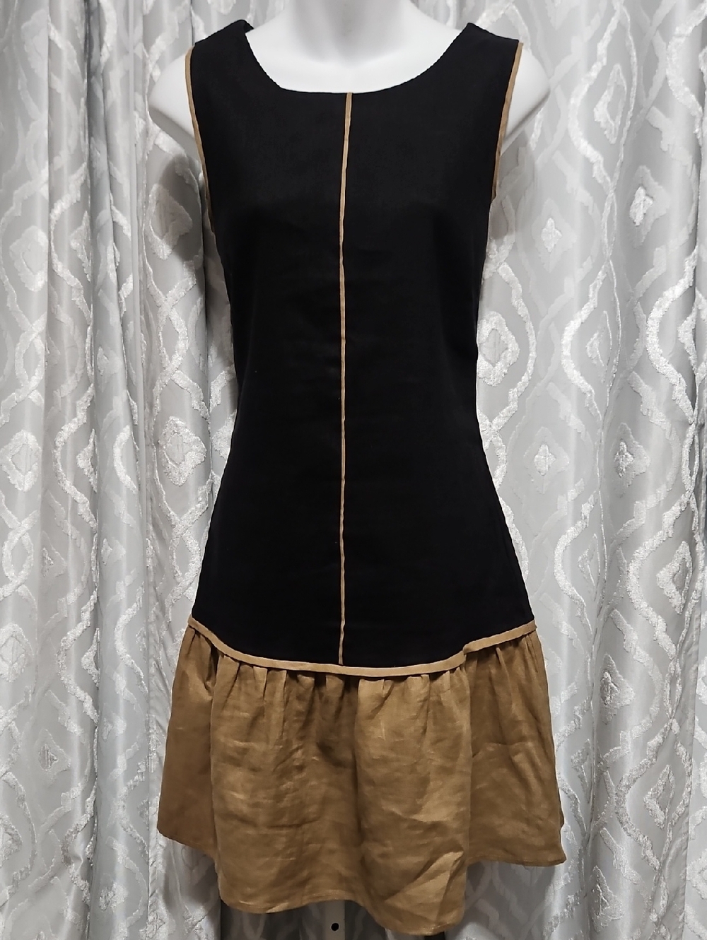 W118 by Walter Baker Linen Drop Waist Shift Dress